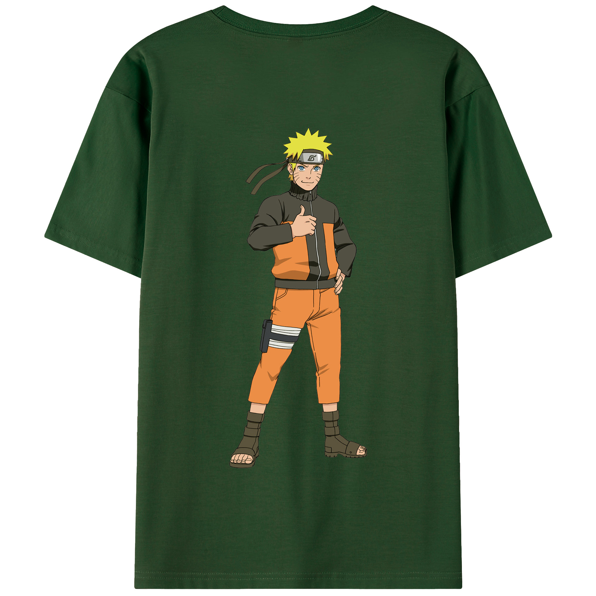 （画像用） NARUTO -ナルト- うずまき ナルト Uzumaki Naruto 綿100％半袖Tシャツ（背面プリント）